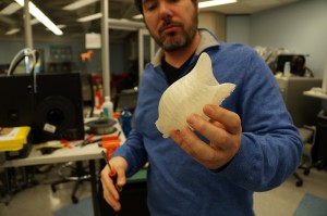Matt Ratto with 3D printed prosthetic socket